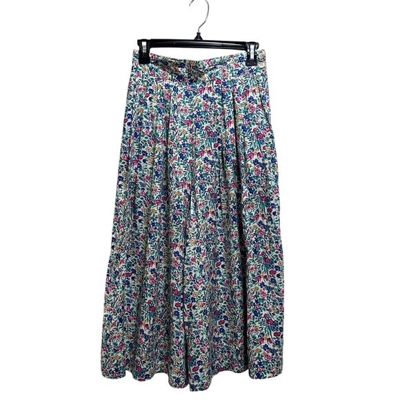 VTG Fundamental Things Ditsy Floral Culotte Pant 10 Cropped Pockets Cottage Boho - Picture 1 of 9